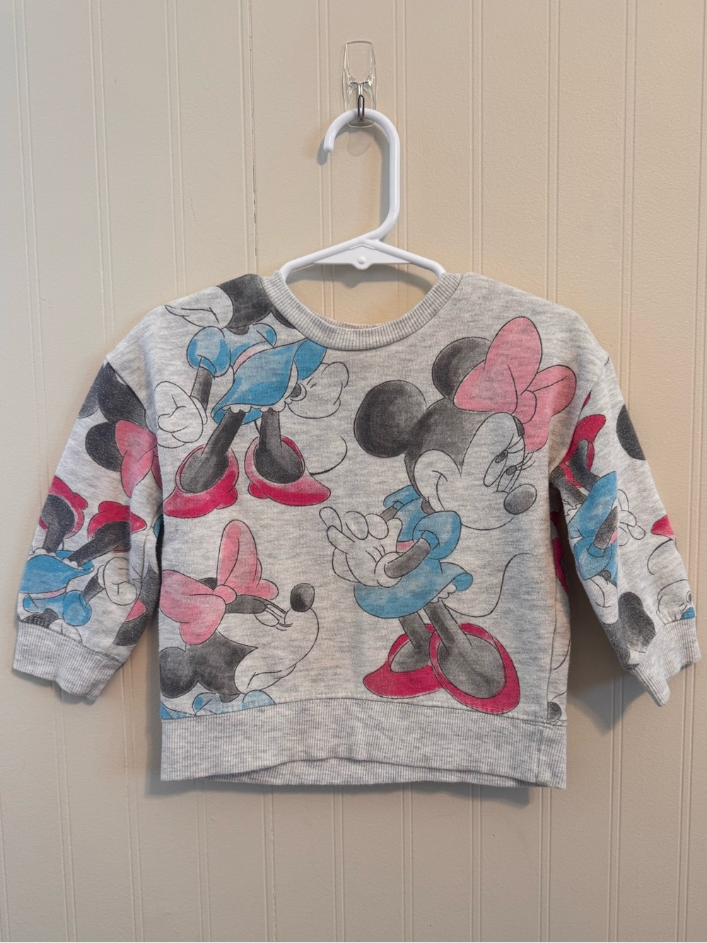 Gray Minnie Mouse Pullover Sweatshirt